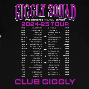 Club Giggly Tour T-shirt (2024 - 2025 Version) - T-Shirt