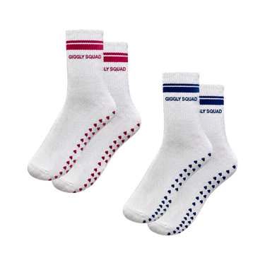 Pilate Socks 2 Pack Navy/Magenta