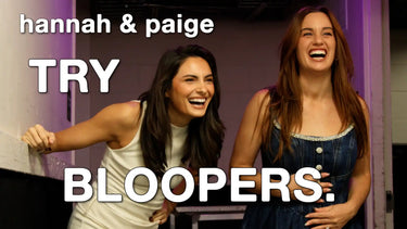 Two young women laughing.